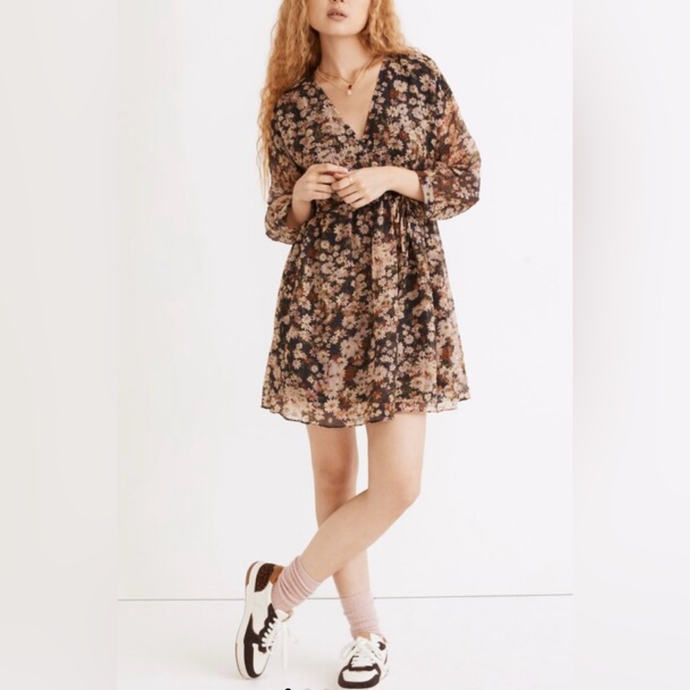 Women’s Madewell Drawstring Faux-Wrap Mini‎ Dress in Daisy
Reverie size xs